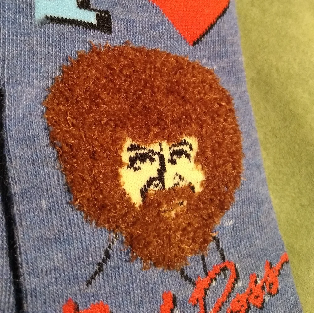 Bob Ross Novelty Socks 2 Pair Bundle